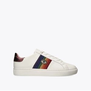 Kurt Geiger Lane Eye Sneaker White Rainbow Size 38 New